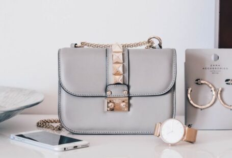 Fashion Accessories - grey leather crossbody bag